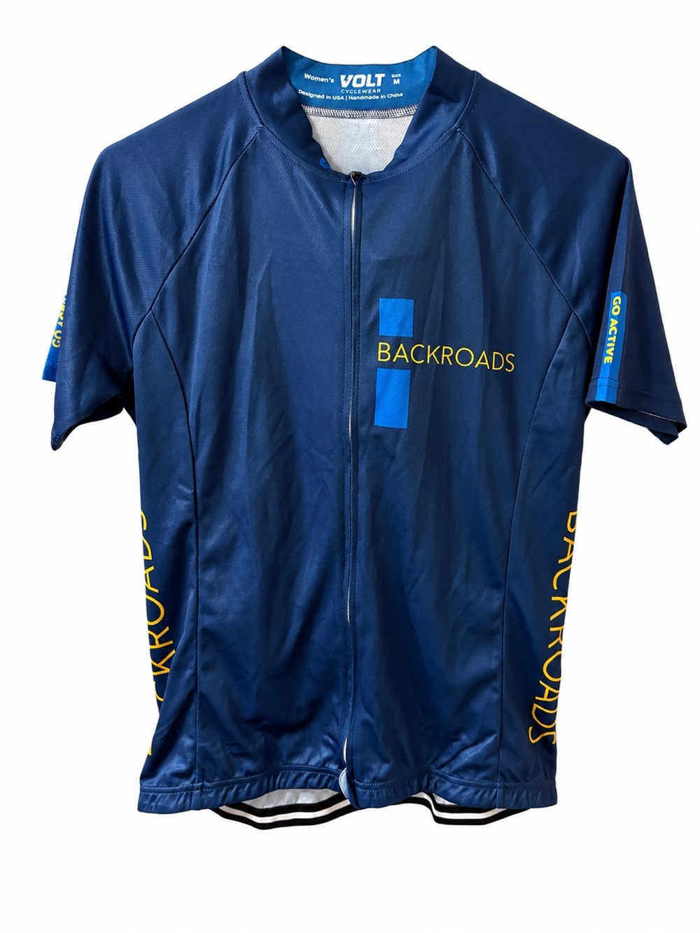 VOLT Cyclewear Backroads Cycling Jersey Women’s M Full Zip Blue